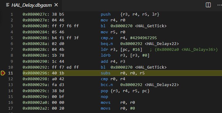 Disassembly Window