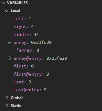 Variables Window